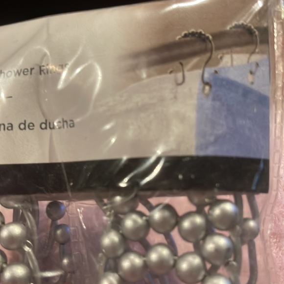 12~DOUBLE Rolling Shower Rings RUST PROOF Silver - Picture 4 of 6